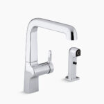 Kohler Stillness Floor-mount bath filler with handshower K-994-4-CP